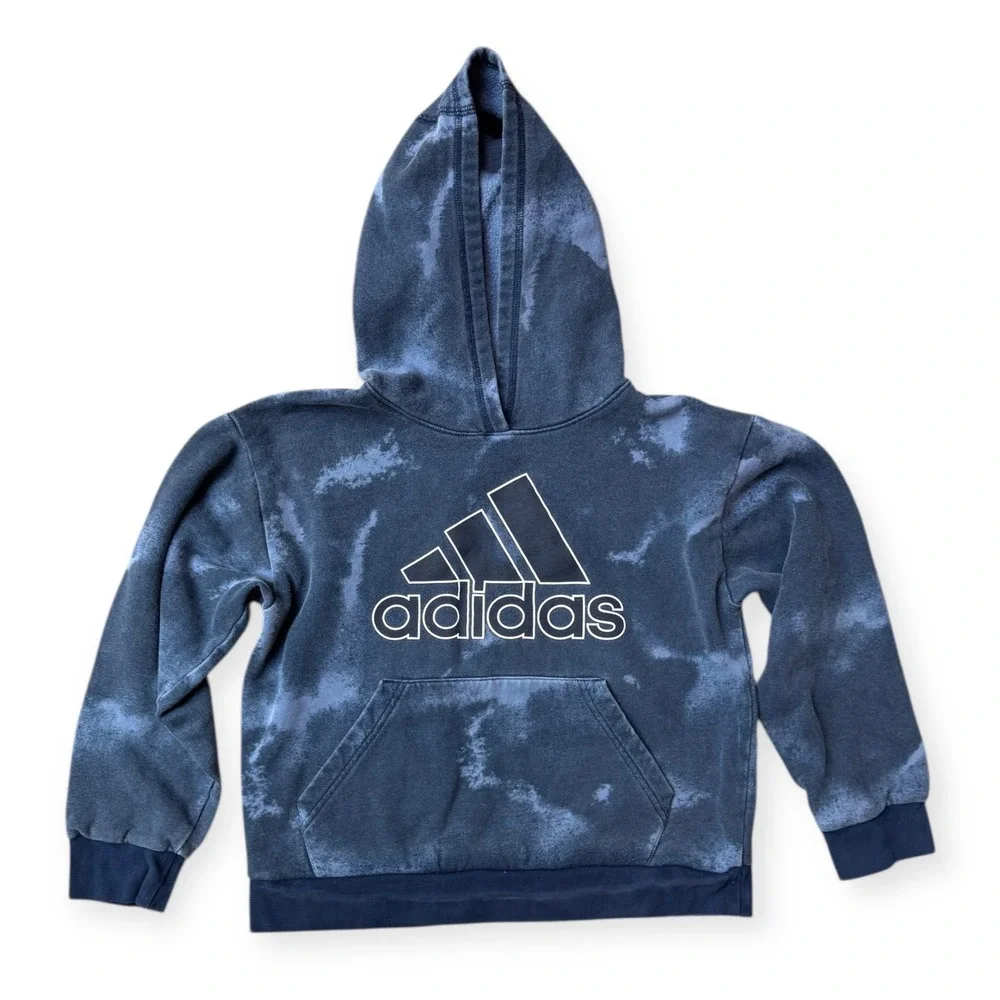 Adidas Kids Navy Tie Dye Hoodie & Jogger Sweat Set Size M (10-12)
